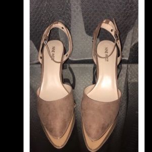 🏷Tan NINE WEST Suede Pointed Toe Heels🛍